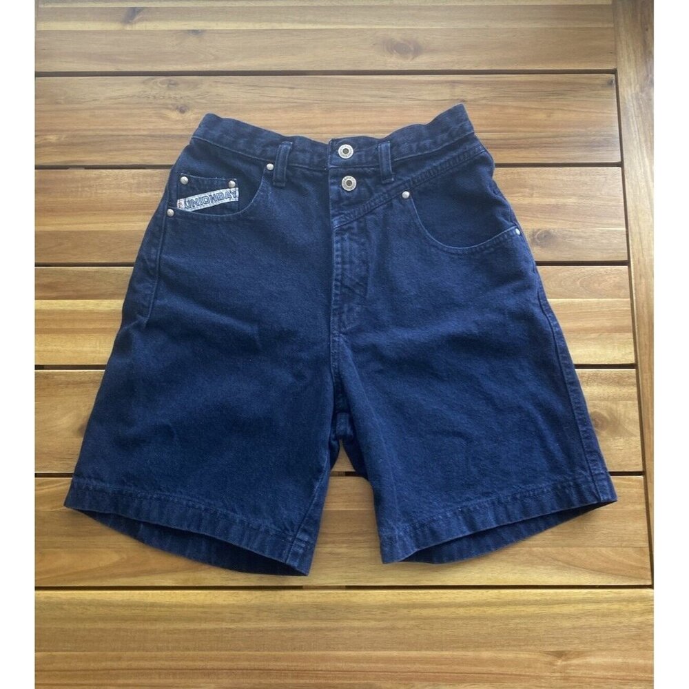VINTAGE UNIONBAY High Waist Shorts Denim Extra Comfort 5-Pocket Sz XS/S RARE
